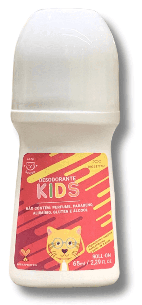 GATO DIVINO DESODORANTE ROLL-ON KIDS NATURAL - sem alumínio, álcool, metais pesados, parabenos, triclosan e glúten - 65ml Sem Delongas Desodorantes Infantis Naturais