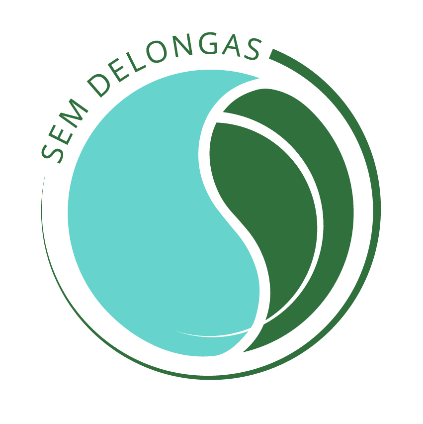sem delongas. Logotipo.