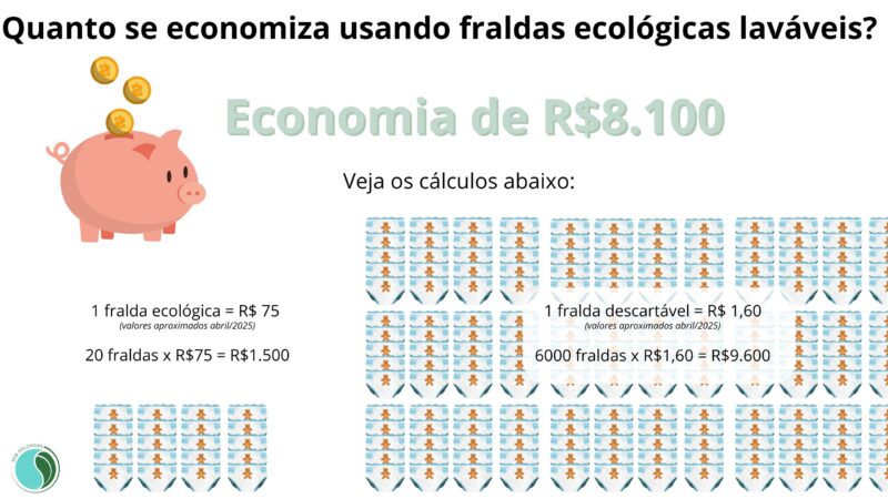 Fralda Ecológica dá muito trabalho? Devo usar? calculo comparativo entre os gastos com o uso de fralda ecologica e fralda descartavel sem Delongas